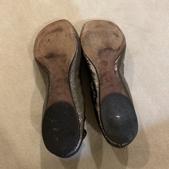 Tory Burch Kelly Ballet Flats in silver anthracite size 10 - Picture 5 of 7